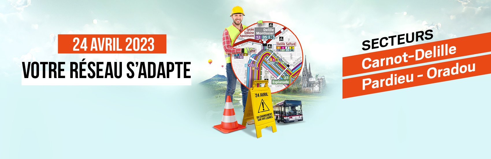24 avril 2023 : adaptation du réseau T2C
