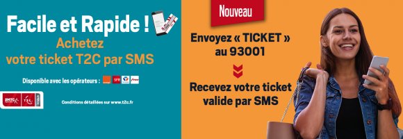 Facile et rapide ! Achetez votre ticket unité par SMS !