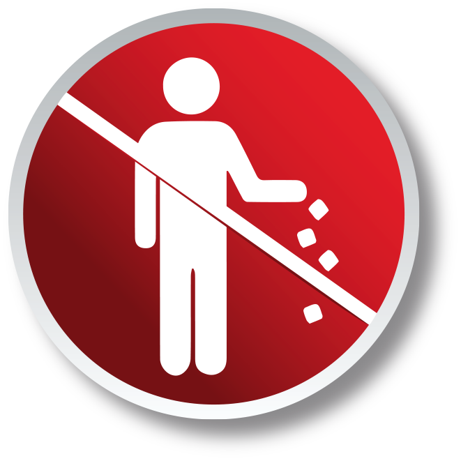 Jet de détritus